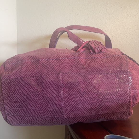 Cole Haan Snakeskin embossed Satchel - Picture 7 of 9